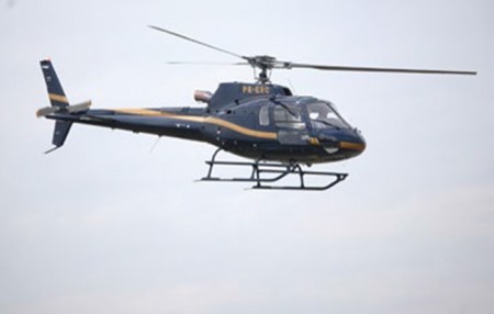  Helicóptero que o areeiro usou para  intimidar autoridades da “Expedição S.O.S Paraíba do Sul”