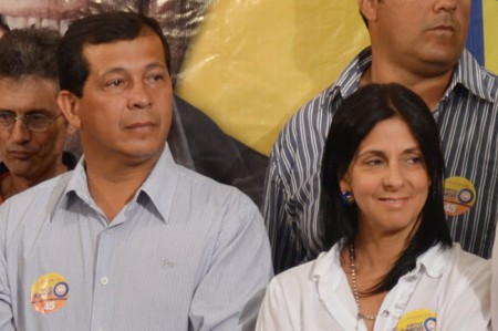 Vice-Prefeito Edson Aparecido com a esposa, vereadora Graça