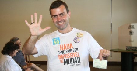 Marcelo Freixo na campanha de 2012
