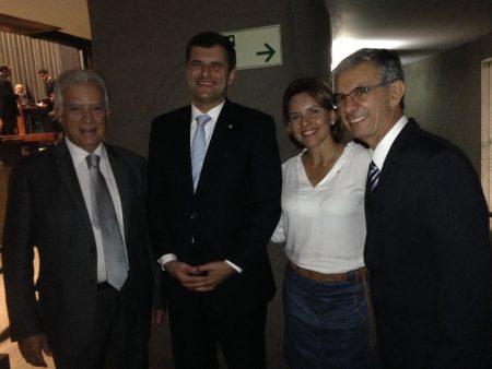 Líder do PPS na Câmara Federal Rubens Bueno, Deputado Federal Marco Abrão, Deputada Federal Pollyana Gama e seu marido, Deputado Estadual Davi Zaia