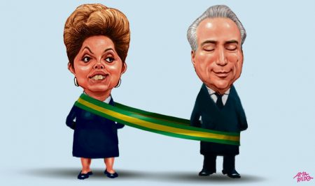 Charge Dilma e Temer