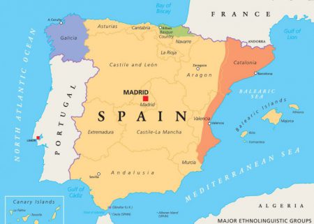 Espanha, Portugal e Franca